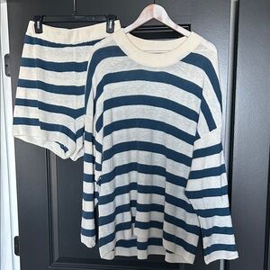 Free People Malibu Surf Set By Fp Beach in out to sea blue colorway